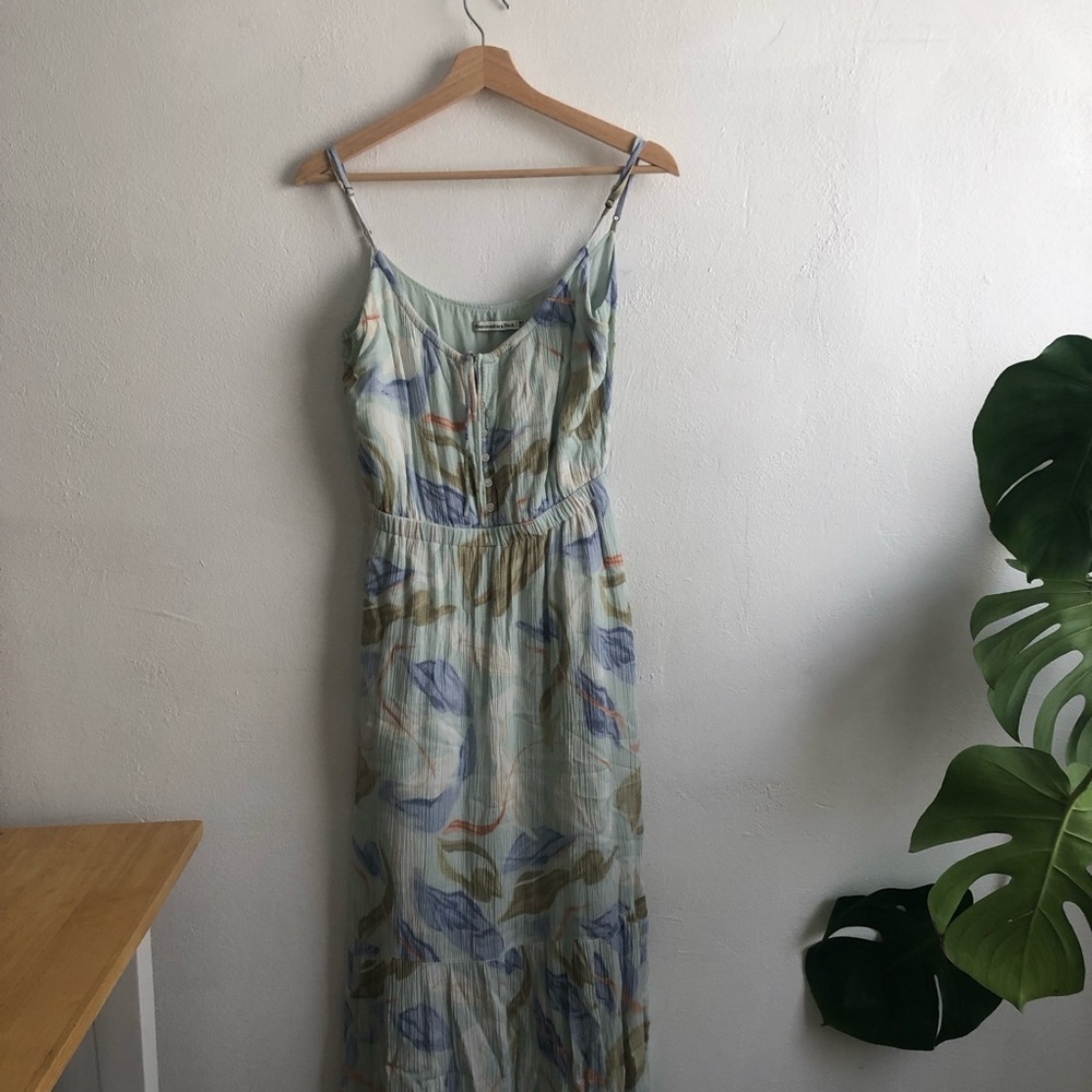 Abercrombie and Fitch Viscose Spaghetti Strap Summer maxi dress